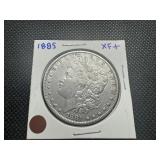 1885 Morgan Dollar, XF+