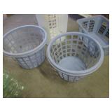 (BR3) 3 Laundry Baskets and Clothes...