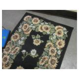 (BR1) Sunflower Throw Rug 48" x 32"...