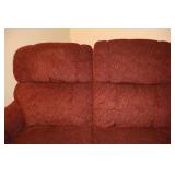 Lazy-Boy Double-Reclining Sofa w/Brick Red Toned Quality Fabric…