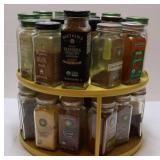 Spice Carousal Rack with Reusable Spice Jars...