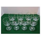 Kitchen Vintage…8-Piece Crystal 5.5” Goblets Stemware, 6” Cordial Etc