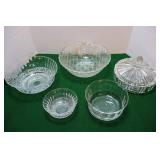 Collectible Vintage Cut Crystal Glassware Serving Bowls, Covered Candy…