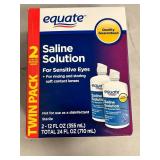 Equate Saline Solution 2 pack *Expired*