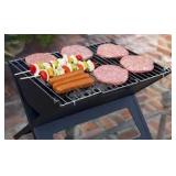 Fire Sense HotSpot Notebook Portable Charcoal Grill in Black