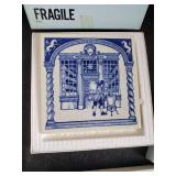 4 Beautiful Delft HandMade Tiles