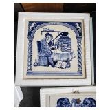 4 Beautiful Delft HandMade Tiles