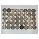 LOT OF 40 NICKLES MIXED EARLY DATES