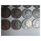 LOT OF 15 SILVER QUARTERS MIXED DATES