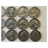 LOT OF 15 SILVER QUARTERS MIXED DATES