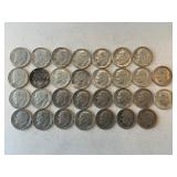 LOT OF 30 SILVER DIMES MIXED DATES