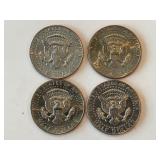 LOT OF 4 KENNEDY HALF DOLLARS MIXED DATES - P