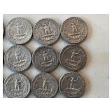 LOT OF 15 SILVER QUARTERS MIXED DATES