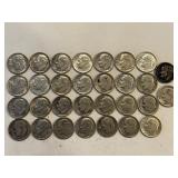 LOT OF 30 SILVER DIMES MIXED DATES