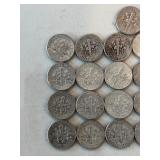 LOT OF 30 SILVER DIMES MIXED DATES