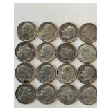 LOT OF 30 SILVER DIMES MIXED DATES