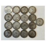 LOT OF 17 CANADIAN QUARTERS