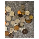 MIXED BAG OF FOREIGN COINS 1 POUND