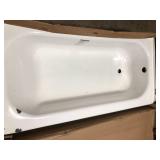 Bootz Industries Aloha 60 in. x 30 in. Soaking Bathtub with Right Drain in White Slight damage  Customer Returns See Pictures