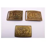 Civil War Belt Buckles Lot of 3