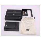 Mont Blanc Wallet & Writing Pad w/ Box Dust Cover Booklet Extra Paper