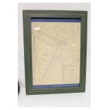 Framed Architectural Drawing with Material List Suggestions