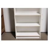 Standard White Bookshelf with 5 Adjustable Shelves