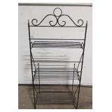 Vintage Metal Display Rack with Decorative Scrollwork