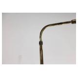 Vintage Brass Floor Lamp with Adjustable Arm and Shade