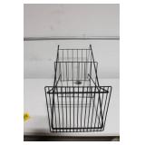 Black Metal Folding Storage Rack with Two Shelves