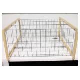 4-Tier Wire Rack Storage Shelving Unit with Wood Frame