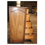 Vintage Wooden Chest of Drawers with Brass Handles