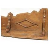 Vintage Wooden Wall Shelf with Decorative Carvings