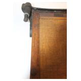 Antique Paper Cutter with Wooden Base and Metal Arm