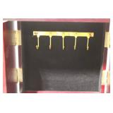 Wooden Jewelry Box with Drawer and Hooks