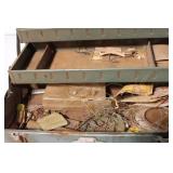 Vintage Metal Craft Toolbox with Contents