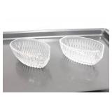 Set of 2 Vintage Princess House 24% Lead Crystal Dishes