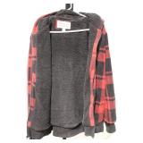 Mossimo Supply Co. XL Red and Black Plaid Hoodie Jacket