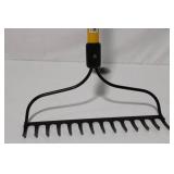 HomePlus+ 14-Tine Garden Rake with Yellow Handle