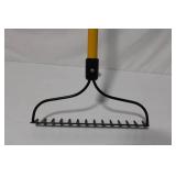 HomePlus+ 14-Tine Garden Rake with Yellow Handle