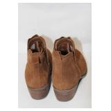 Womenâs Skechers Brown Suede Ankle Booties - Size 7