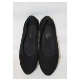 Pair of Black Stretch Fit Ballerina Flats - Size Unknown