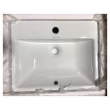 Swiss Madison Sublime Compact Ceramic Wall Hung Sink in White Customer Returns See Pictures