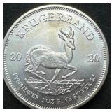 2020 1oz .999 Silver Krugerrand