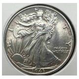 1943 Uncirculated Walking Half Liberty Dollar (MS+++)