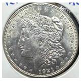 1921 Morgan Silver Dollar AU