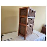 3-Tier Wicker Storage Unit