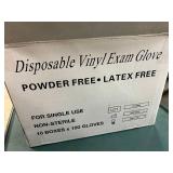 1000ct Pack of Disposable Vinyl Exam Gloves - Size: Small