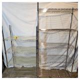 Two Metal Racks/Shelving Units