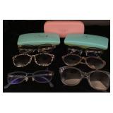 5 Pair of Vintage Kate Spade Eyeglass and Sunglass Frames and 1 Vintage Jean Lafont Frame